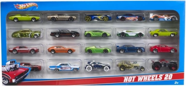Sada autíček Hot Wheels 20 ks