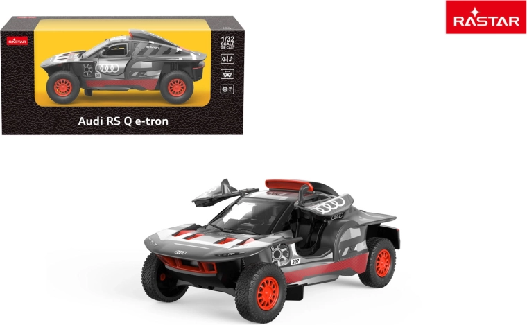 Rastar kovové auto Audi RS Q e-tron 1:32 šedé - 1 kus