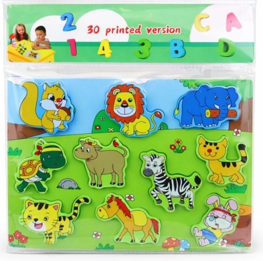 Dřevěné puzzle zvířátka 30 × 21 cm