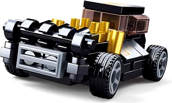 Natahovací auto Černý Mod Rod stavebnice