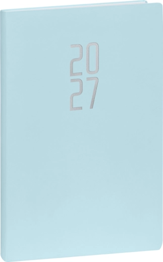 Notique týdenní diář Ponza 2027 světle modrý 15 × 21 cm