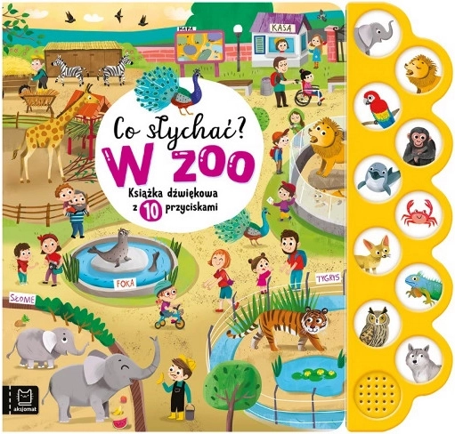 Co słychać? V zoo – zvuková knížka s 10 tlačítky