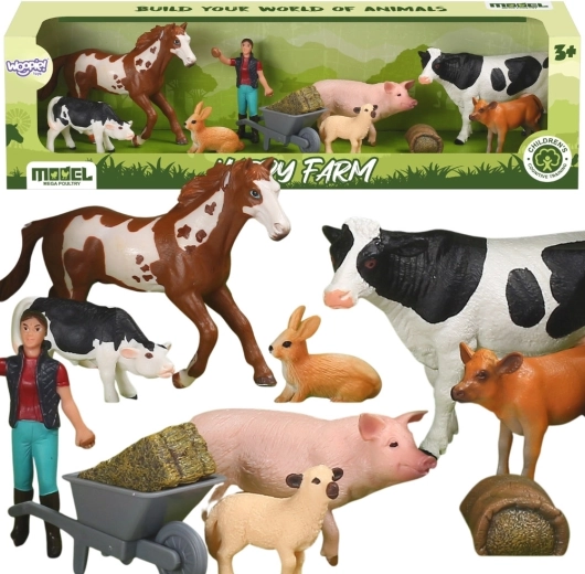 Woopie figurky zvířat z farmy Happy Farm - 10 ks