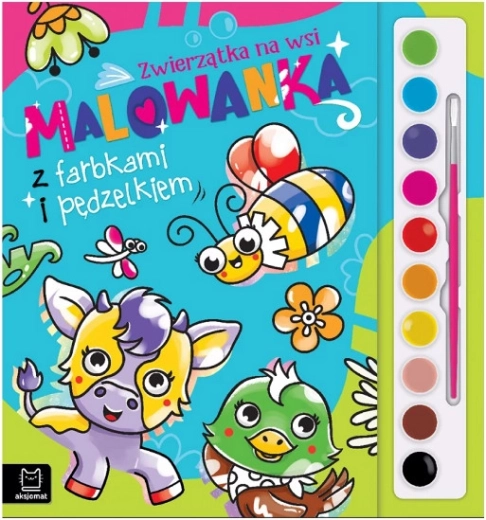 Malovánka s barvičkami a štětcem – Zvířátka na venkově