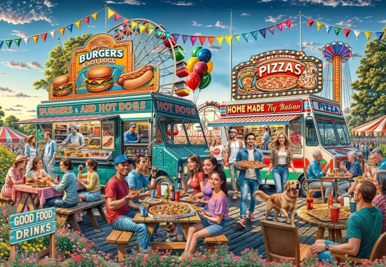 Puzzle Pojízdné občerstvení 1000 dílků BLUEBIRD