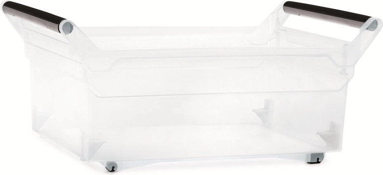 Plastový úložný box s kolečky 30 l NUK, transparentní