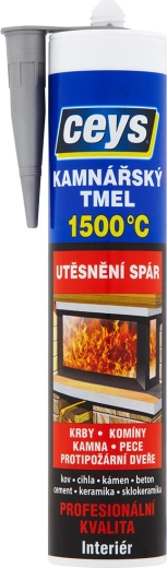 Kamnářský žáruvzdorný tmel 310 ml černý CEYS