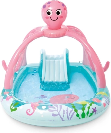 Nafukovací hrací centrum Chobotnice s vodní sprškou a skluzavkou