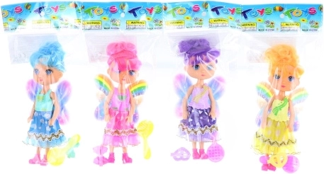 Panenka víla s duhovými křídly a doplňky