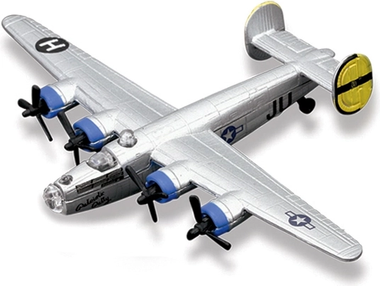 Maisto Fresh Metal Tailwinds letadlo B-24 Liberator stříbrné