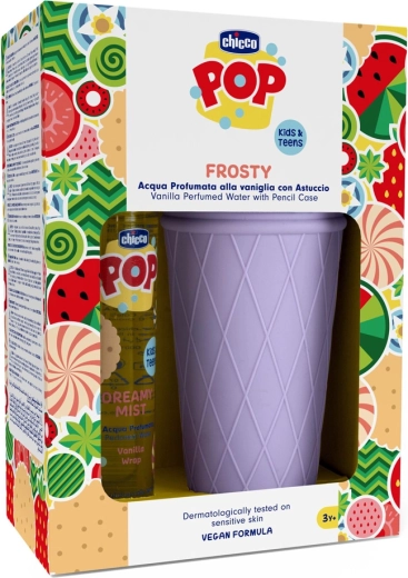 Chicco POP Dreamy Mist parfémovaná voda Vanilla Wrap 150 ml + pouzdro na psací potřeby zmrzlina