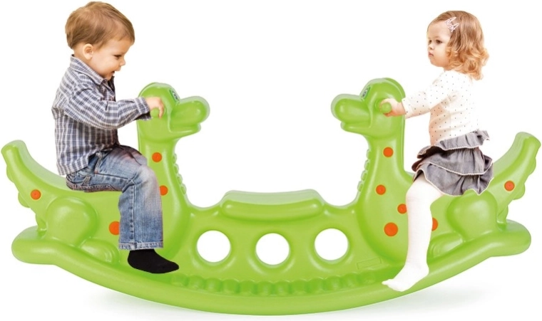 Woopie balanční houpačka dinosaurus světle zelená
