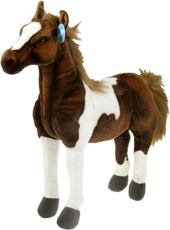 Plyšový strakatý kůň 55 cm