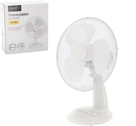 Stolní ventilátor bílý 40 W