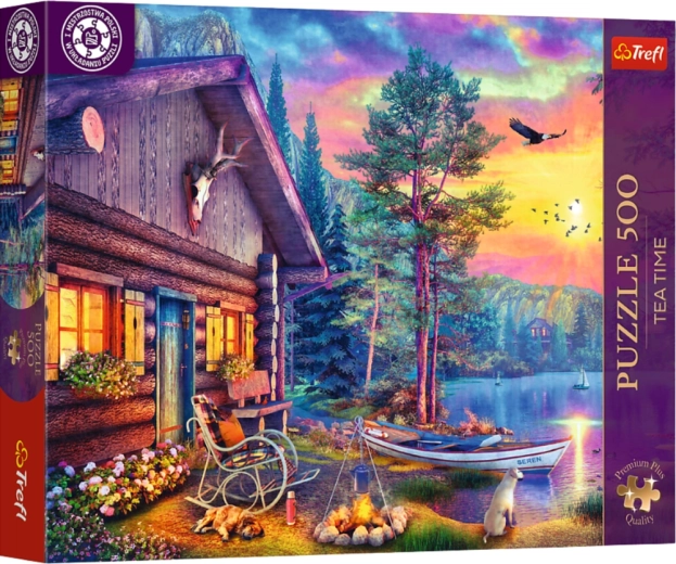 Puzzle 500 Tea Time: Přístav při západu slunce Trefl