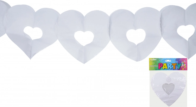 Girlanda bílá srdce 3 m
