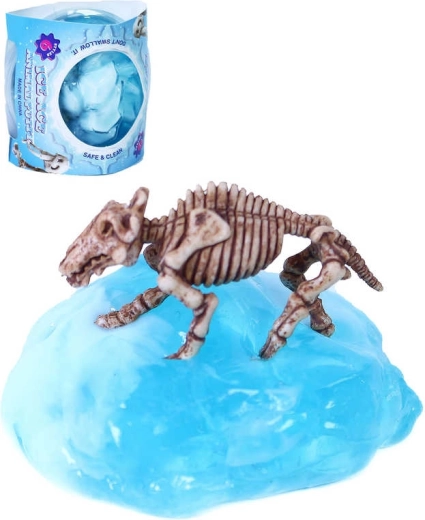 Pravěký slizový ledovec s dinosauří kostrou v krabičce - 1 kus