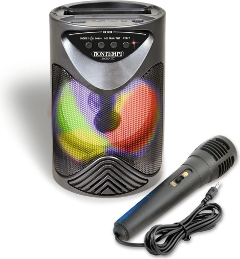 Bontempi bezdrátový karaoke reproduktor s mikrofonem a RGB osvětlením