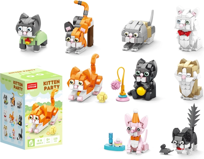 Kitty Matey mini stavebnice veselé kočičky - 1 kus
