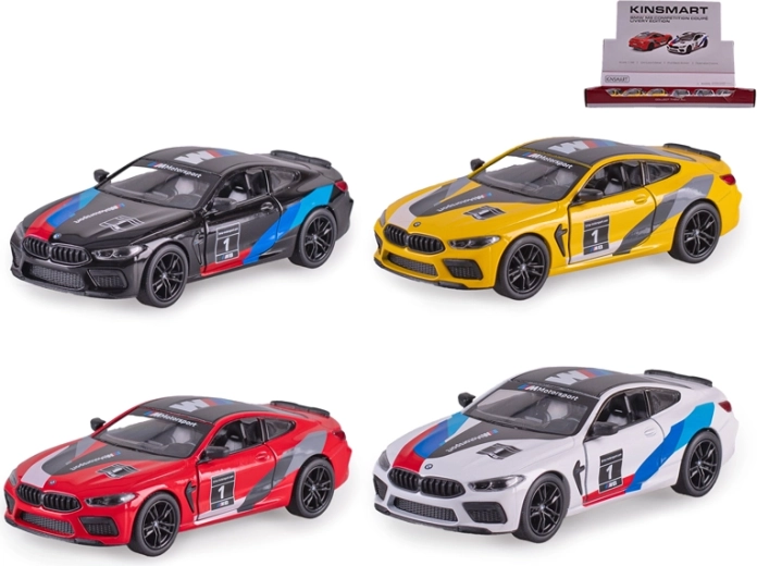Kovový model auta BMW M8 Competition Coupé 1:38 s pull-back pohonem