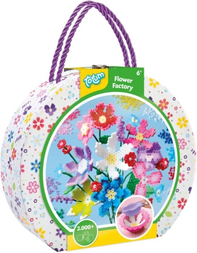 Kreativní kufřík se zažehlovacími korálky Flower Factory 2000 ks