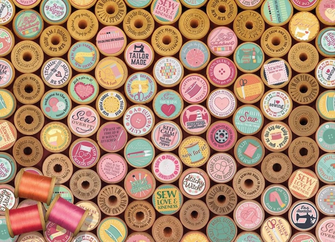 Puzzle Šťastné vyšívání 1000 dílků COBBLE HILL