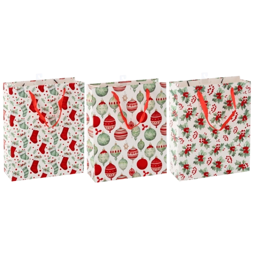 Vánoční dárková taška Świąteczne Symbole 30 × 42 × 12 cm
