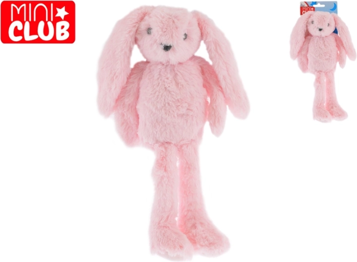 Mini Club plyšový růžový zajíček s dlouhýma nohama 37 cm