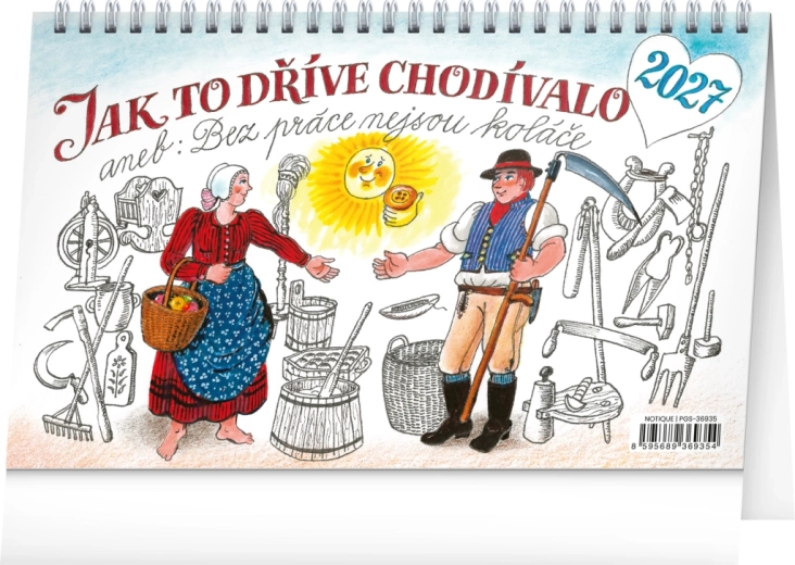 Notique stolní kalendář Jak to dříve chodívalo 2027 – Kamila Skopová