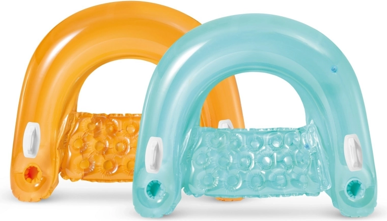 Nafukovací plovoucí křeslo s držadly a držáky na nápoje INTEX 147 × 99 cm