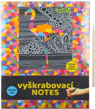 Vyškrabovací notes s barevnými obrázky