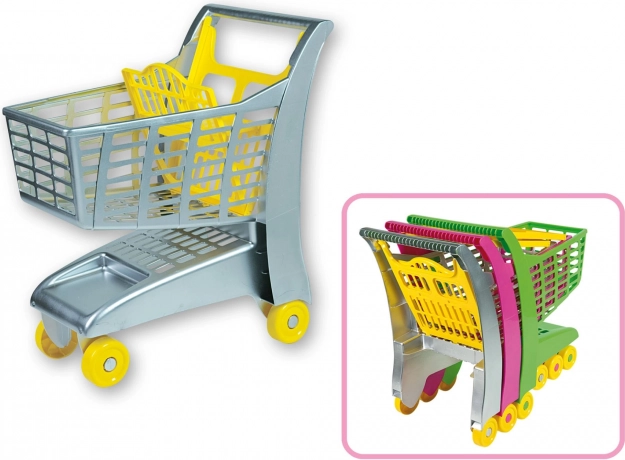 Nákupní vozík se sedátkem šedý