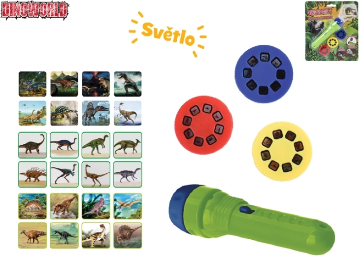 Projektorová svítilna Dinoworld s dinosaury, 24 obrázků