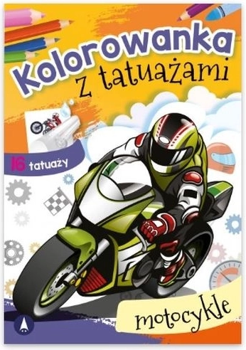 Omalovánky s omyvatelnými tetováními Motorky