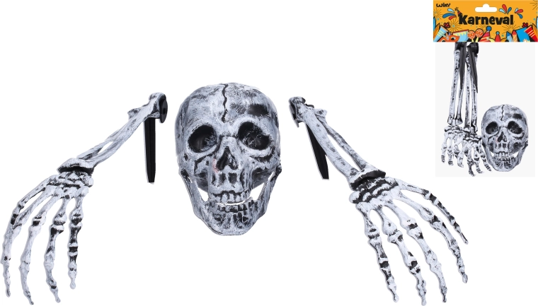 Dekorace na Halloween – kostlivec (ruce a hlava)
