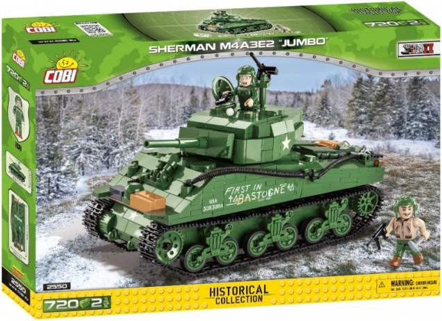 Stavebnice tanku COBI Sherman M4A3E2 Jumbo Cobra King (720 dílků)