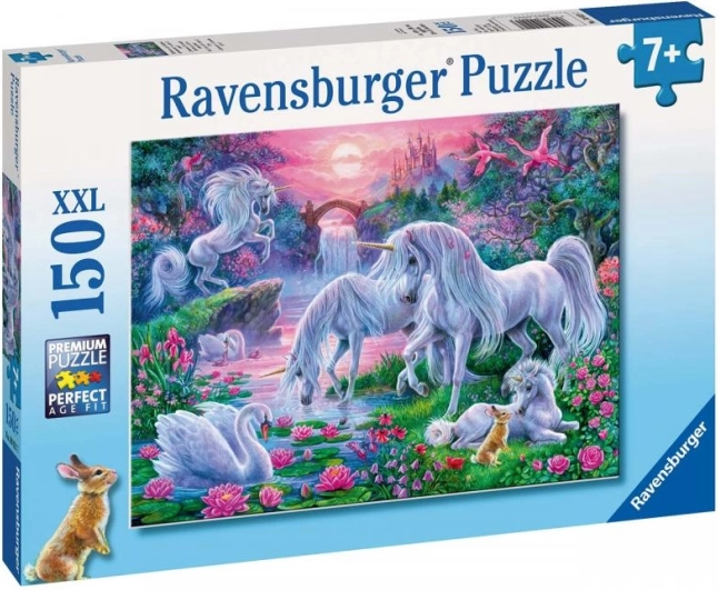 Ravensburger puzzle Jednorožci v záři západu slunce 150 dílků