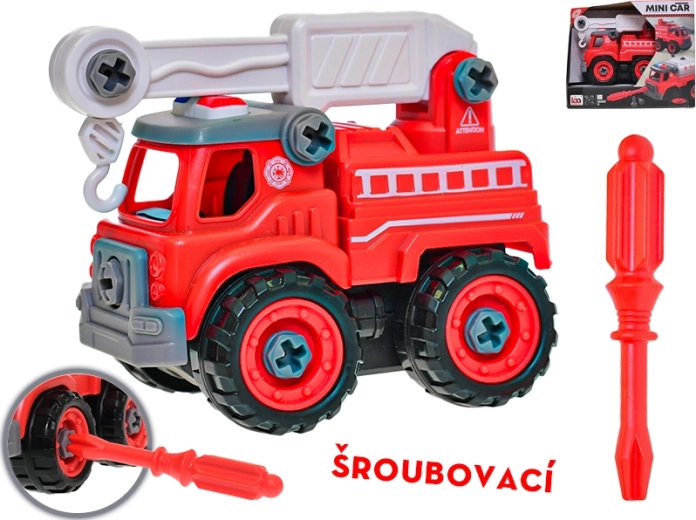 Šroubovací hasičské auto 13 cm