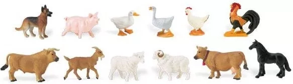 Život na farmě – vak s miniaturami (48 ks)