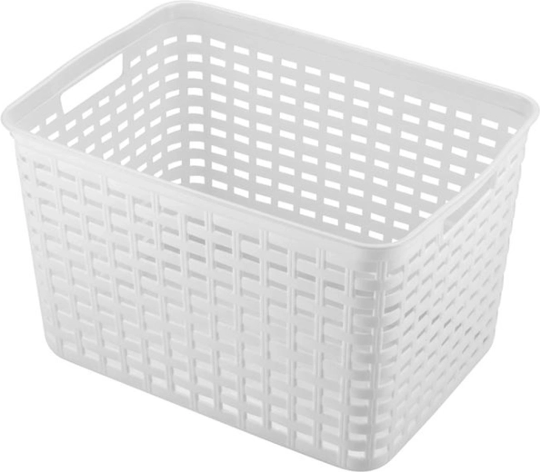 Plastový úložný košík HEIDRUN 39 × 29 × 22 cm – mix barev