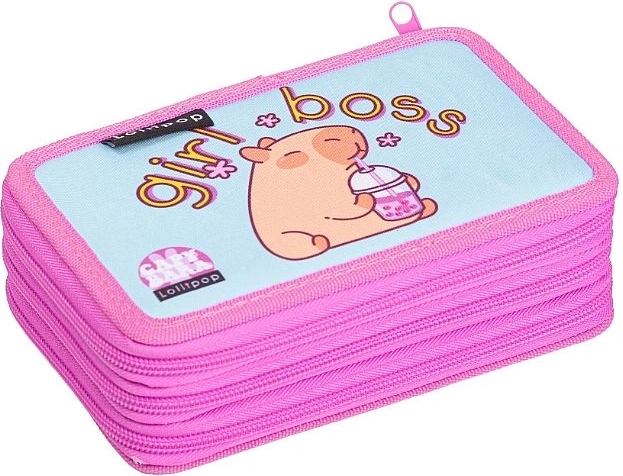 LizzyCard textilní třípatrový penál capybara