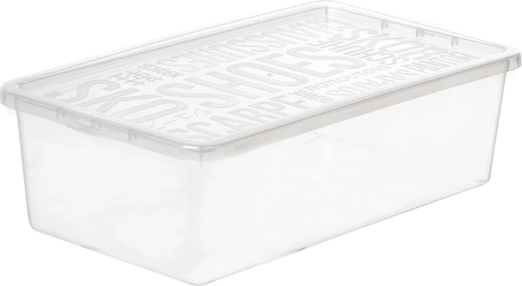 Transparentní box na obuv s víkem 4 l