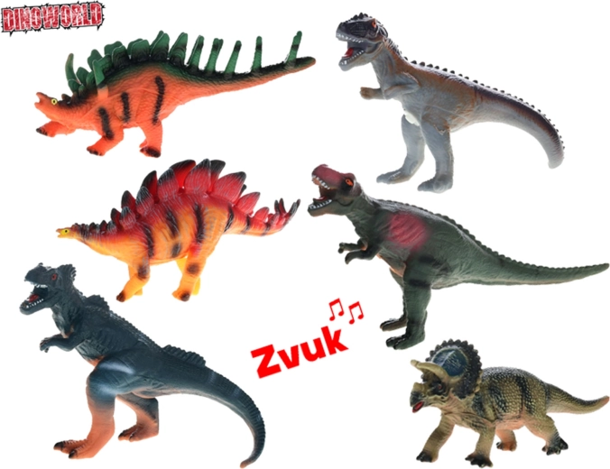 Figurka dinosaura se zvukem Dinoworld 23–25 cm - 1 kus
