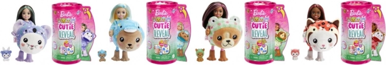 Barbie cutie reveal chelsea v kostýmu – panenka se zvířecím převlekem a překvapením