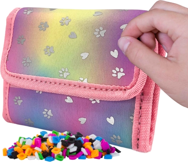 Pixie Crew peněženka enchanted hearts & paws – růžová se srdíčky a tlapkami