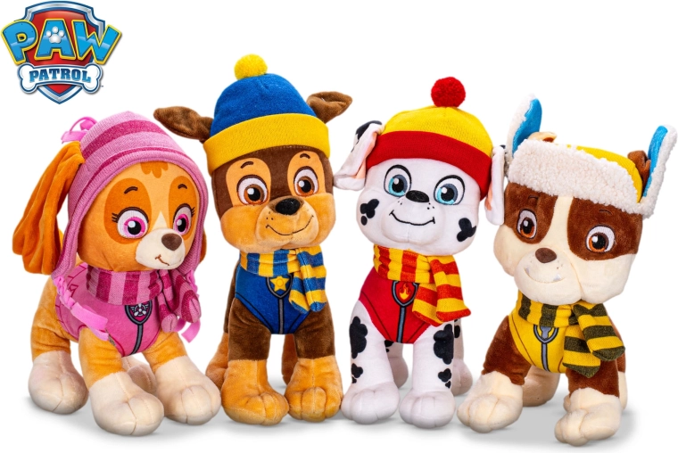 Plyšová hračka Tlapková patrola zimní edice 27 cm