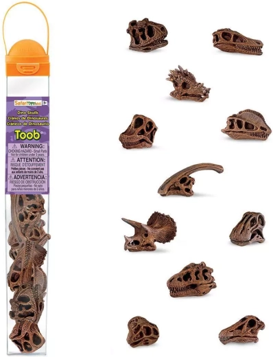 Safari Ltd. TOOBS tuba – lebky dinosaurů