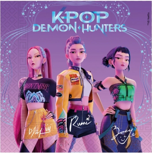 Papírové ubrousky Demon hunters – K-POP, 33 × 33 cm (20 ks)