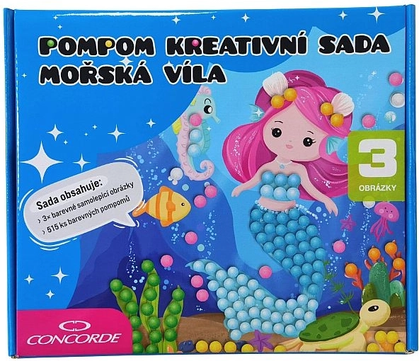 Kreativní sada s pompony Mořská víla CONCORDE
