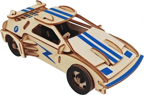 Woodcraft dřevěné 3D puzzle Závodní auto